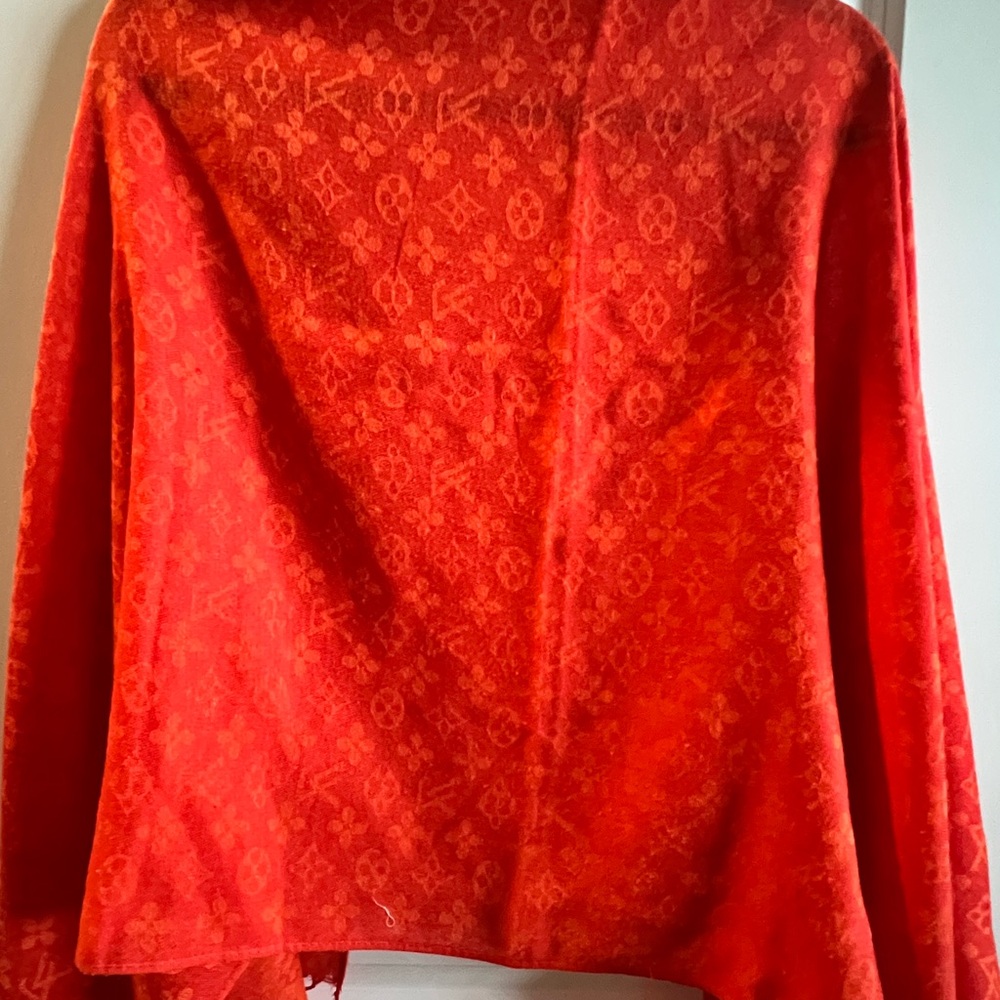 LV Orange Monogram Shawl